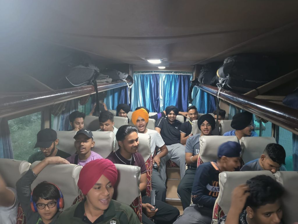 Students of DPS Patiala in Bus going for trip